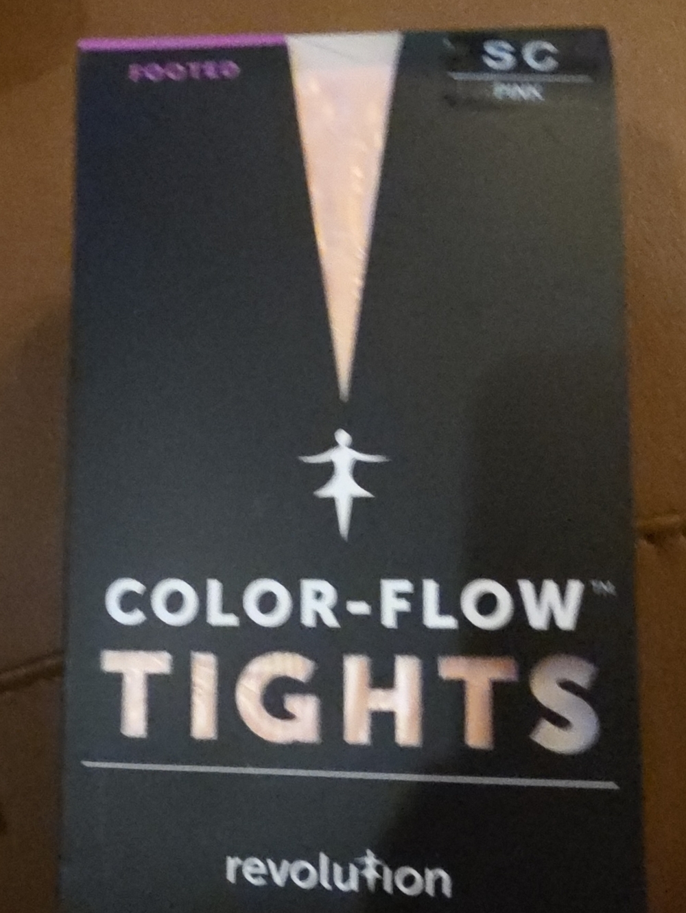 Revolution Color-Flow Tights in Soft Pink and Black